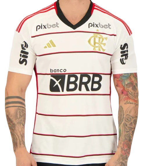 Camisa II Flamengo 2023 Adidas oficial com patrocinios